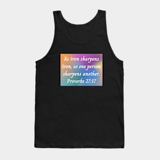 Bible Verse Proverbs 27:17 Tank Top